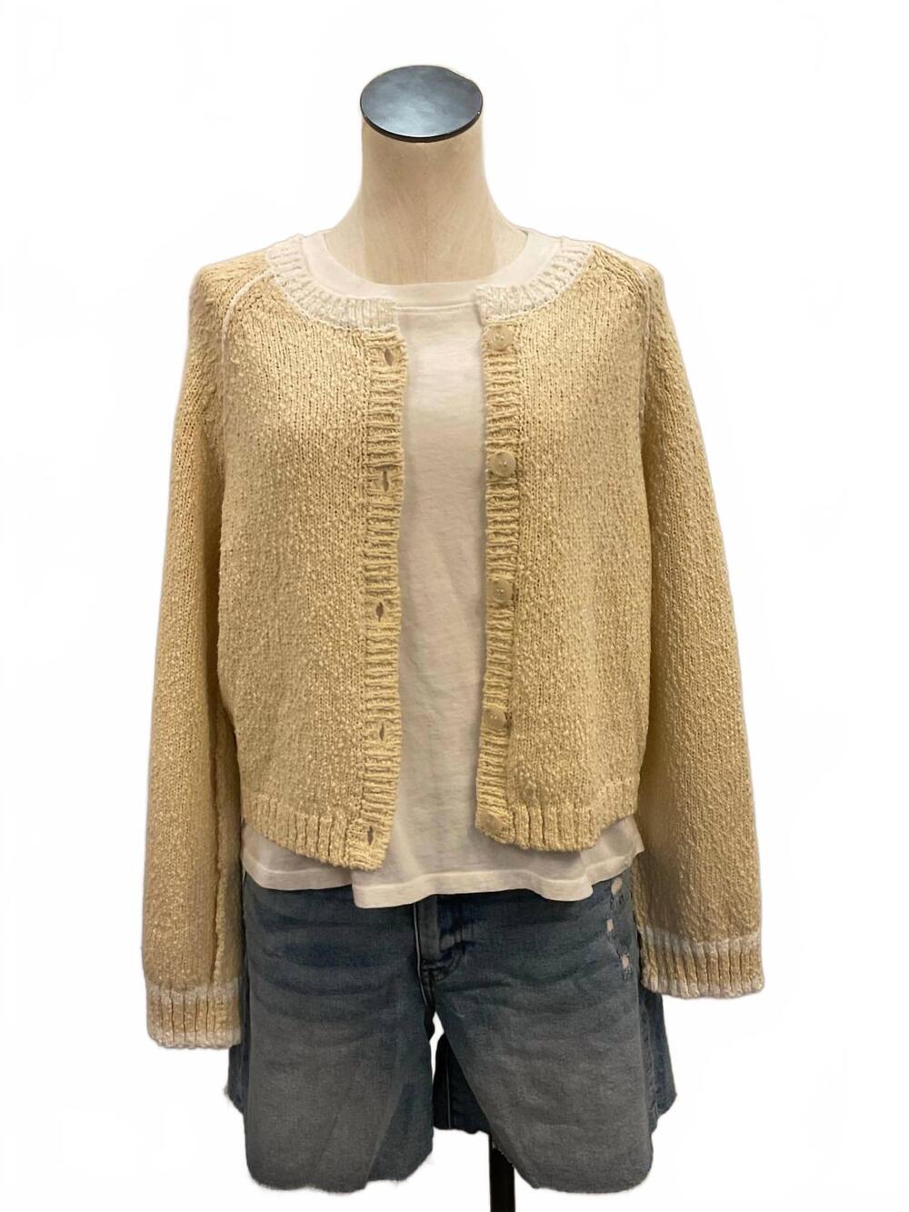 NEW STITCHES & STRIPES women's dugan cardigan in beige